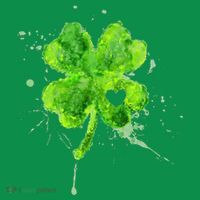 Painted St Patricks Day Shamrock Heart St Paddys Day Clover Long Sleeve Shirt thumb 2