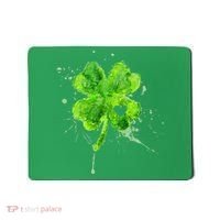 Painted St Patricks Day Shamrock Heart St Paddys Day Clover Mousepad thumb 0