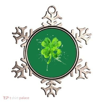 Painted St Patricks Day Shamrock Heart St Paddys Day Clover Ornament