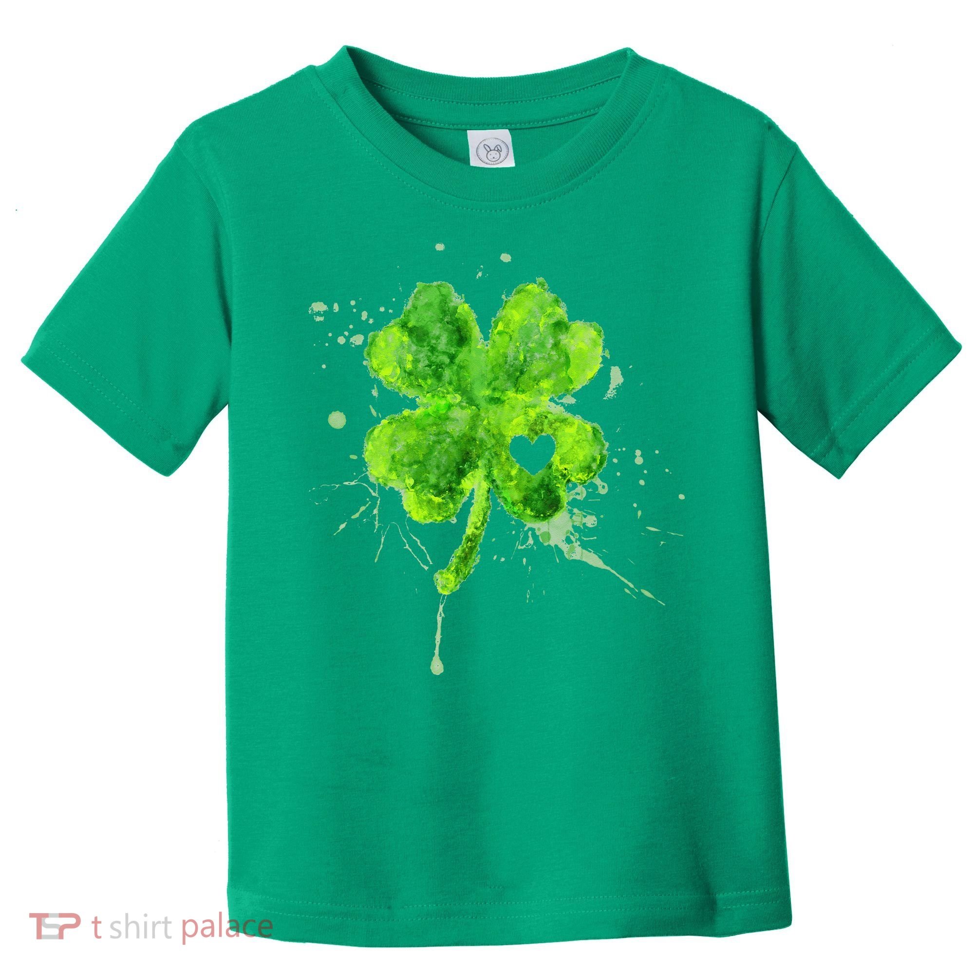 Painted St Patricks Day Shamrock Heart St Paddys Day Clover Toddler T-Shirt