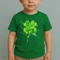 Painted St Patricks Day Shamrock Heart St Paddys Day Clover Toddler T-Shirt thumb 2