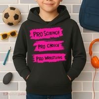 Pro Science Pro Choice Pro Wrestling Kids Hoodie thumb 2