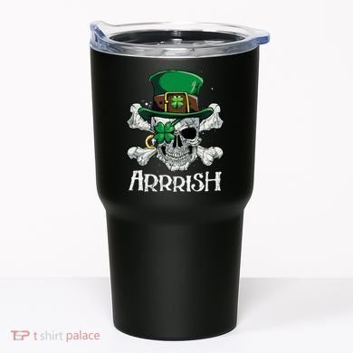 Pirate St Patricks Day Arrrish Leprechaun Tumbler