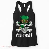Pirate St Patricks Day Arrrish Leprechaun Women's Tank Top thumb 0