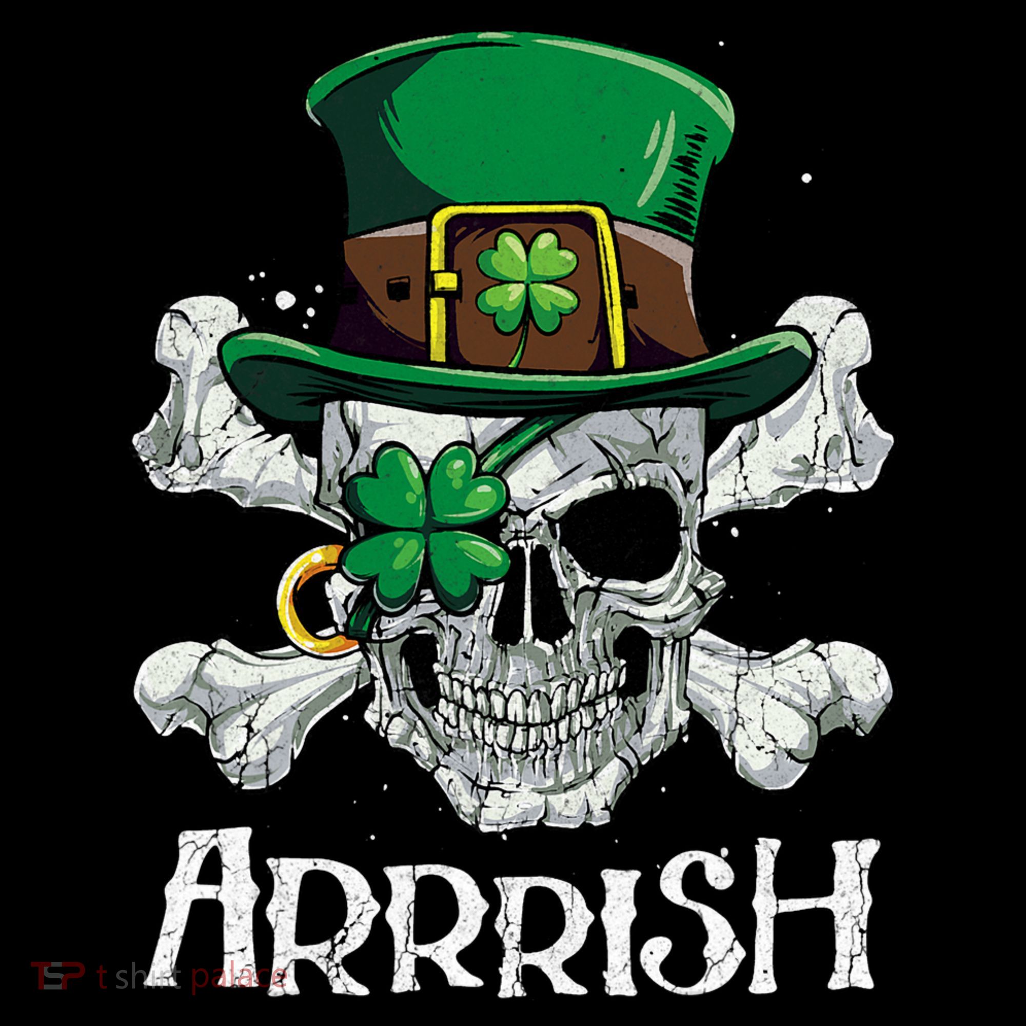 Pirate St Patricks Day Arrrish Leprechaun Women's Tank Top