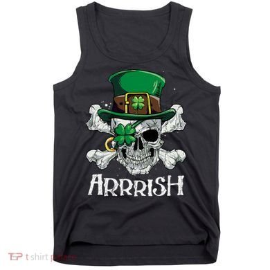 Pirate St Patricks Day Arrrish Leprechaun Tank Top