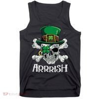 Pirate St Patricks Day Arrrish Leprechaun Tank Top thumb 0