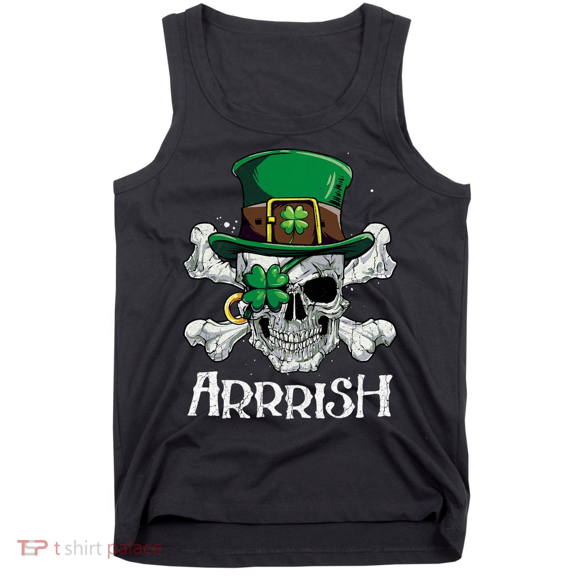 Pirate St Patricks Day Arrrish Leprechaun Tank Top
