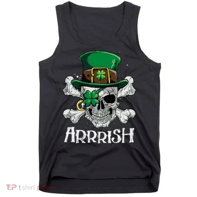 Pirate St Patricks Day Arrrish Leprechaun Tank Top
