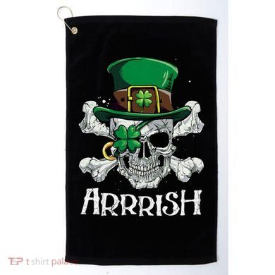 Pirate St Patricks Day Arrrish Leprechaun Golf Towel