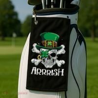 Pirate St Patricks Day Arrrish Leprechaun Golf Towel thumb 2
