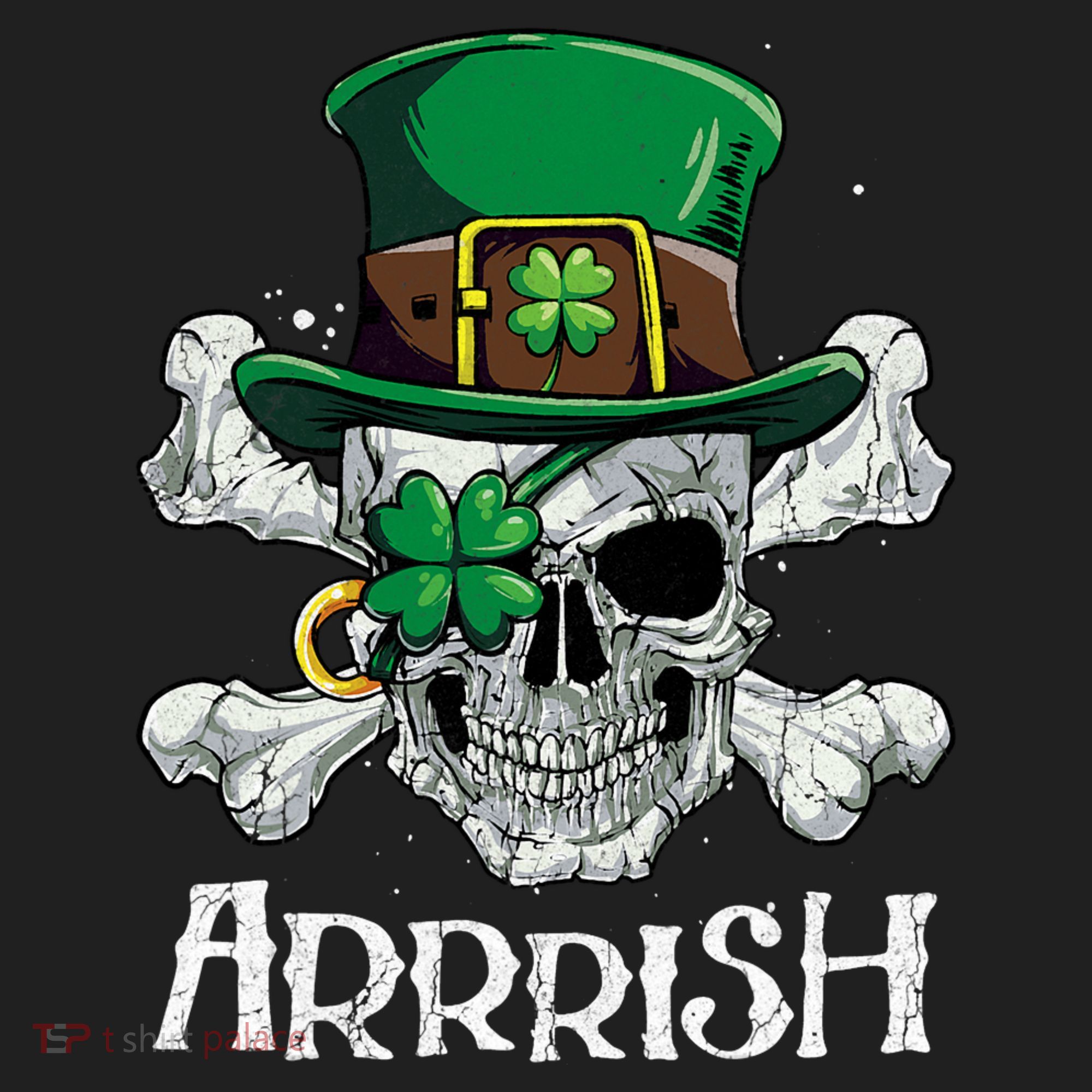 Pirate St Patricks Day Arrrish Leprechaun Golf Towel