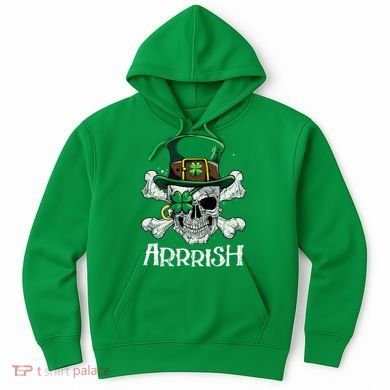Pirate St Patricks Day Arrrish Leprechaun Hoodie