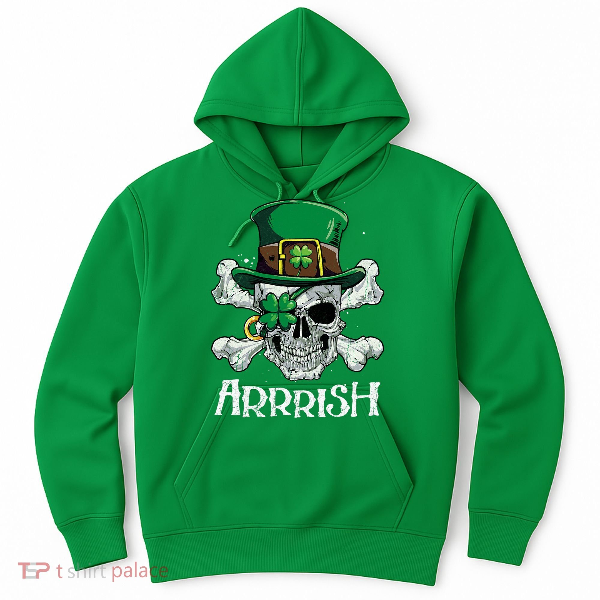 Pirate St Patricks Day Arrrish Leprechaun Hoodie