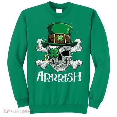 Pirate St Patricks Day Arrrish Leprechaun Sweatshirt