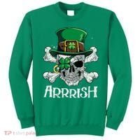 Pirate St Patricks Day Arrrish Leprechaun Sweatshirt thumb 0
