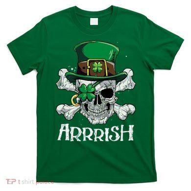 Pirate St Patricks Day Arrrish Leprechaun T-Shirt