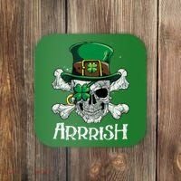 Pirate St Patricks Day Arrrish Leprechaun Coaster thumb 0