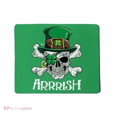 Pirate St Patricks Day Arrrish Leprechaun Mousepad