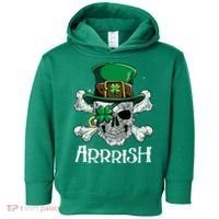 Pirate St Patricks Day Arrrish Leprechaun Toddler Hoodie thumb 0