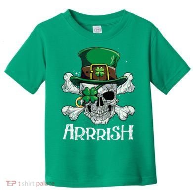 Pirate St Patricks Day Arrrish Leprechaun Toddler T-Shirt