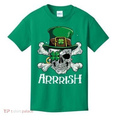 Pirate St Patricks Day Arrrish Leprechaun Kids T-Shirt