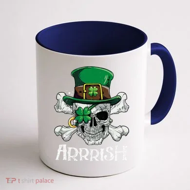 Pirate St Patricks Day Arrrish Leprechaun Coffee Mug back