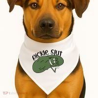 pickle slut  USA-Made Doggie Bandana thumb 1