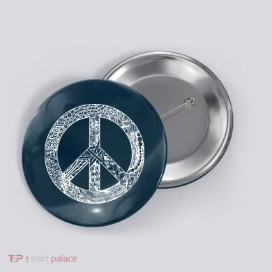 Peace Symbol Button