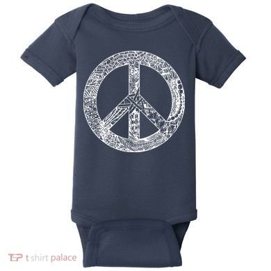 Peace Symbol Baby Bodysuit