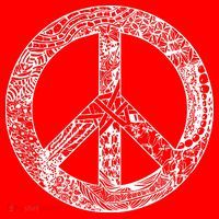 Peace Symbol Santa Hat thumb 1