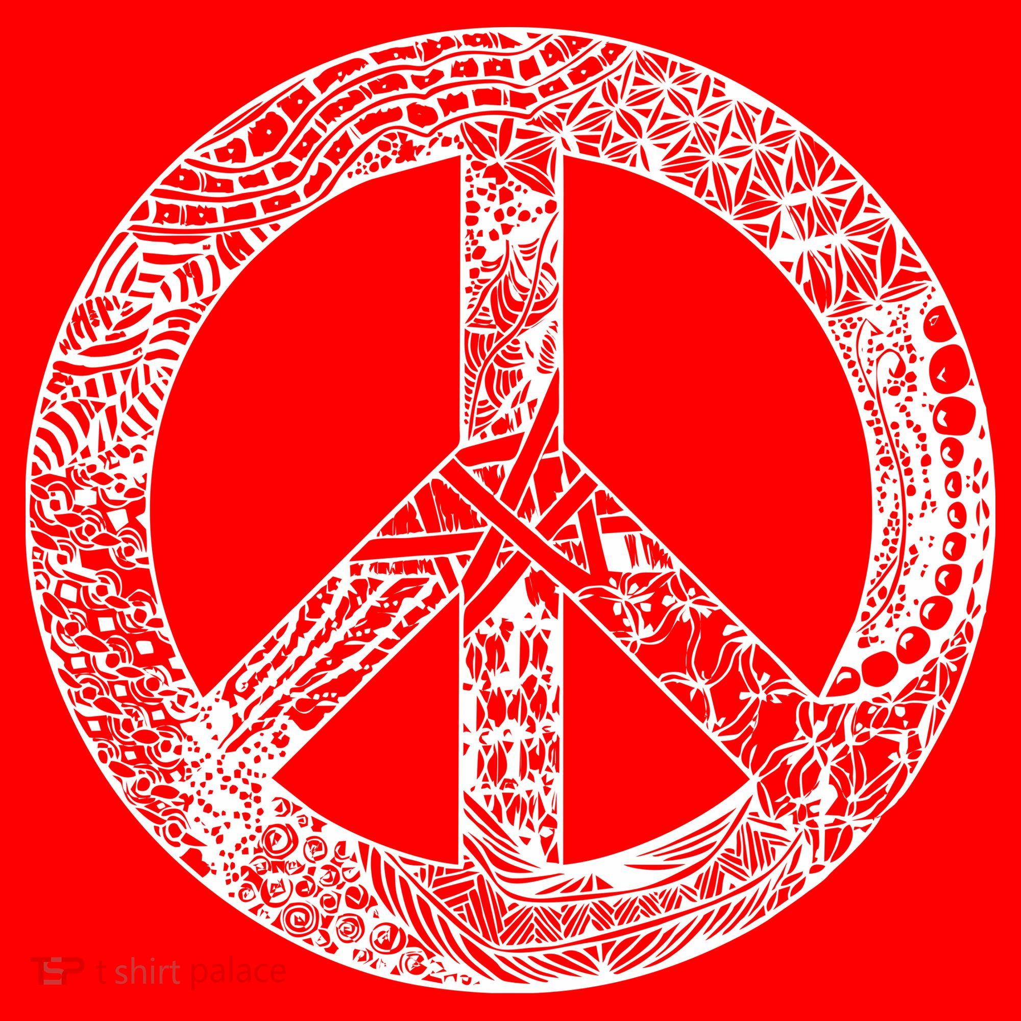 Peace Symbol Santa Hat