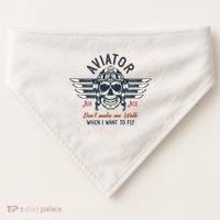 Pilot Skull USA-Made Doggie Bandana thumb 0