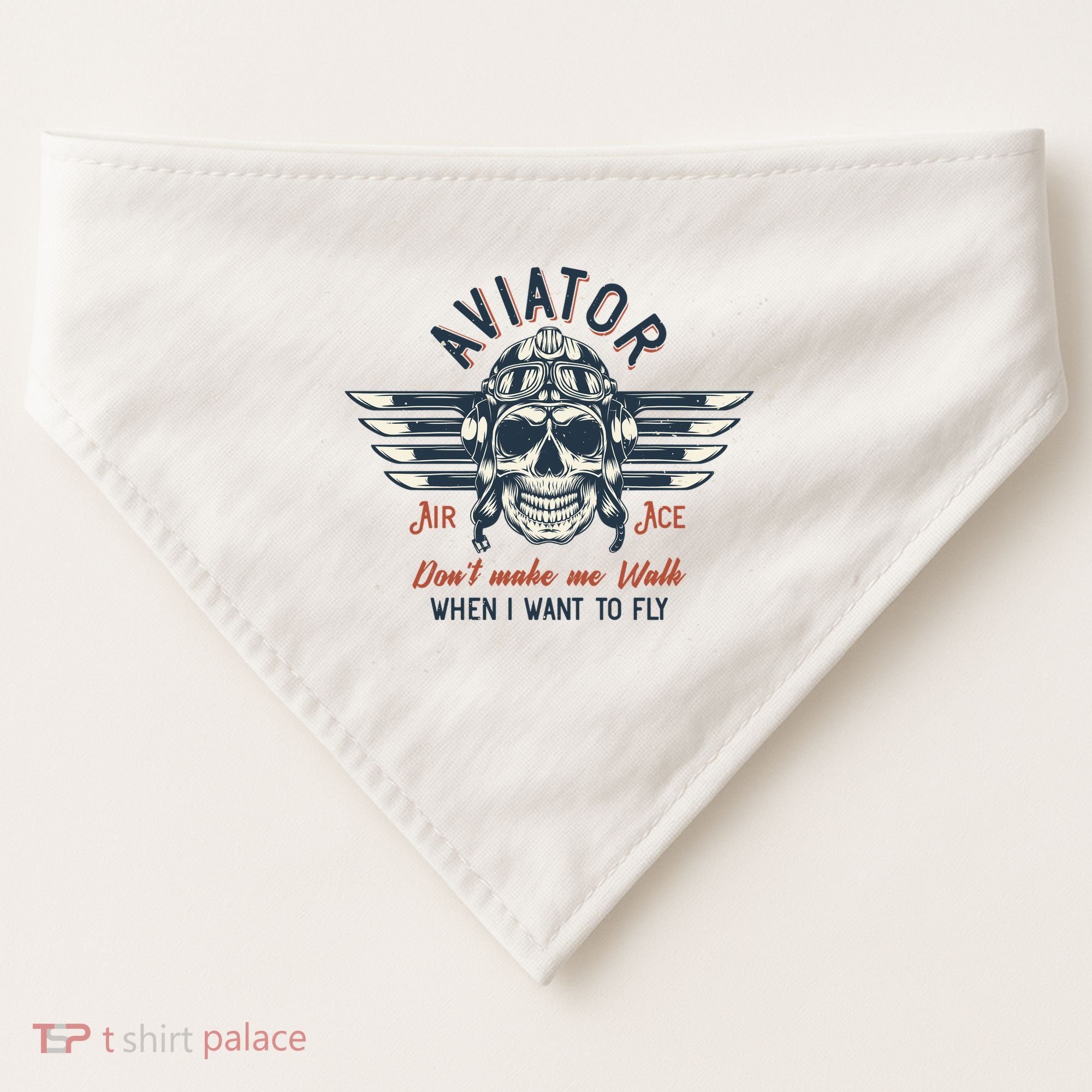 Pilot Skull USA-Made Doggie Bandana