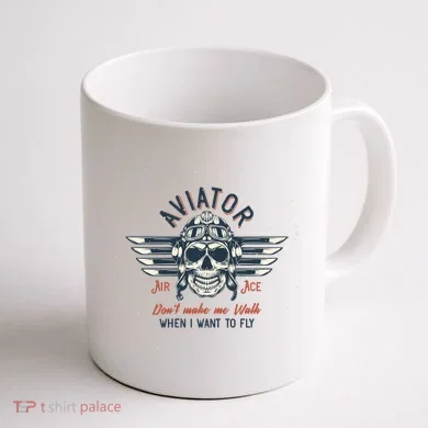 Pilot Skull Coffee Mug back