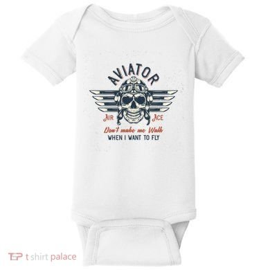 Pilot Skull Baby Bodysuit