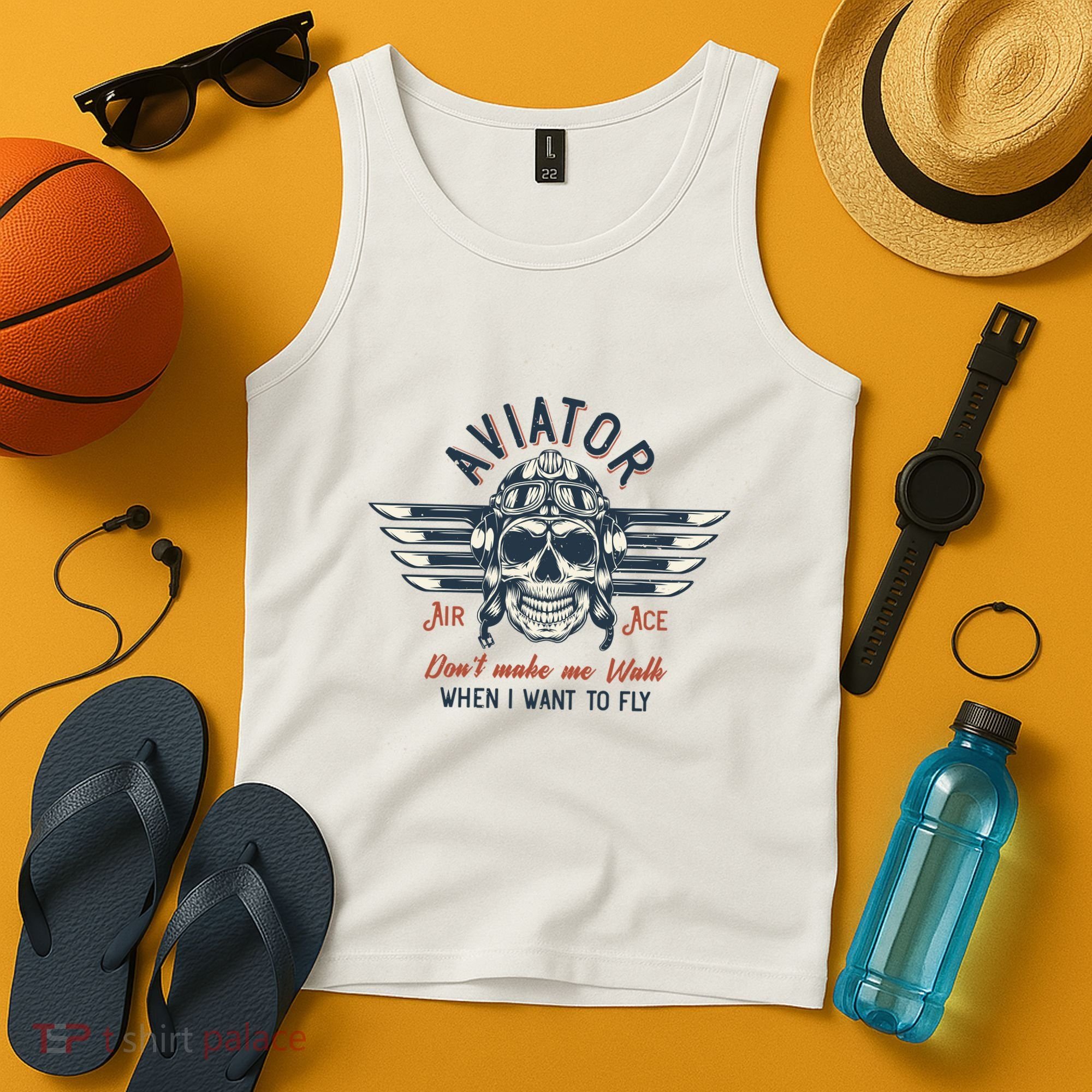 Pilot Skull Tank Top