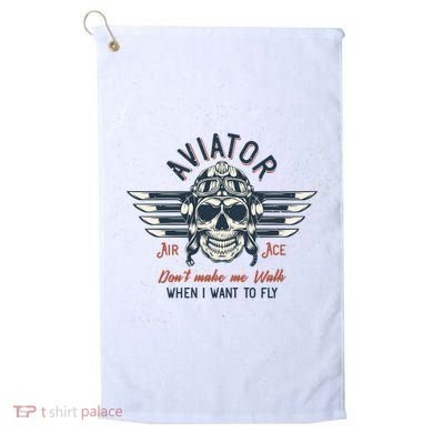 Pilot Skull Golf Towel