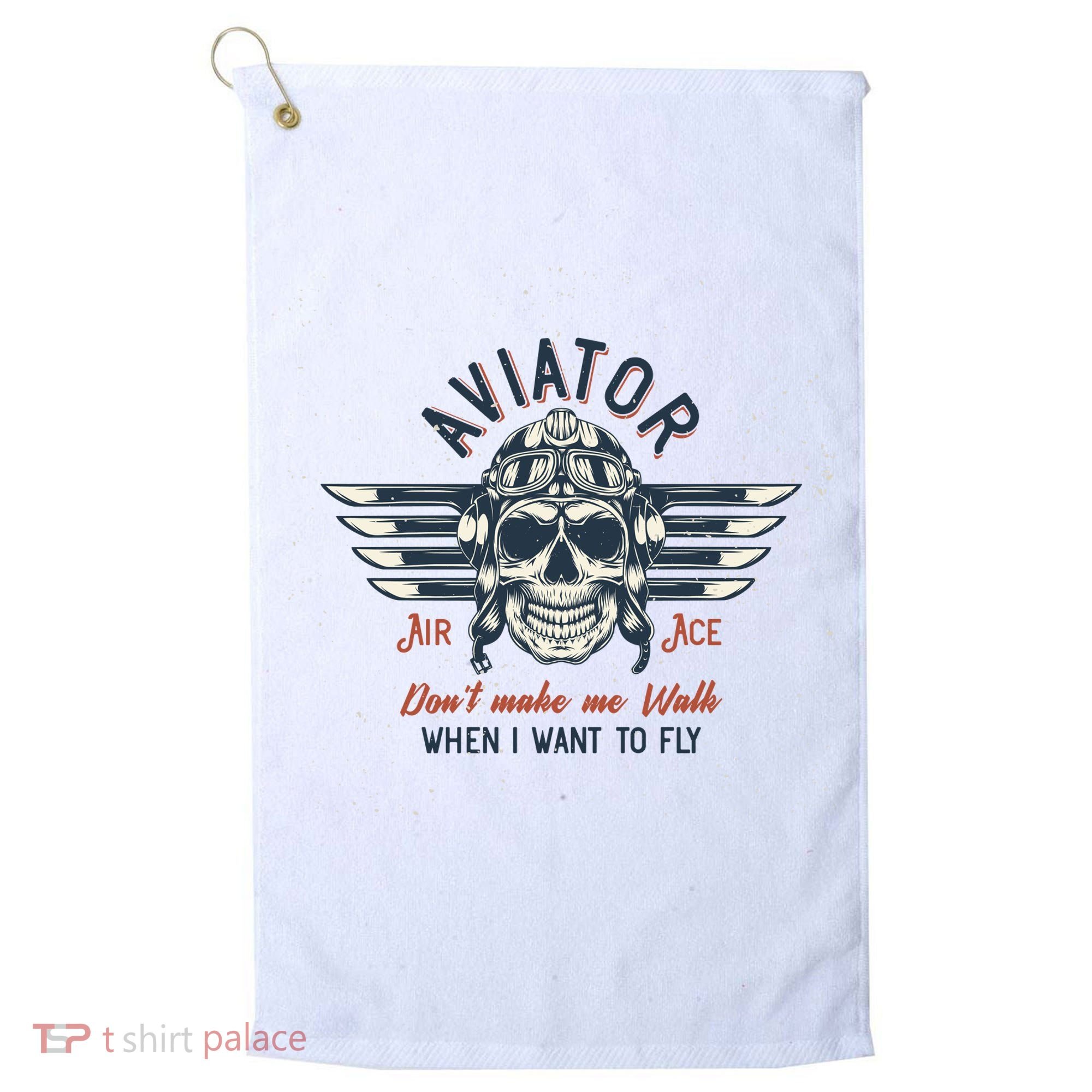 Pilot Skull Golf Towel