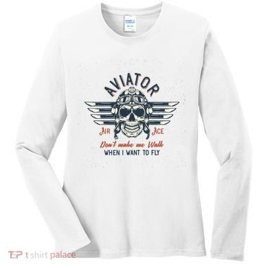 Pilot Skull Women's Long Sleeve Shirt