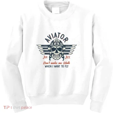 Pilot Skull Kids Sweatshirt