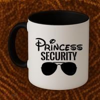 Princess Security Perfect Gifts For Dad Or Boyfriend Coffee Mug thumb 2