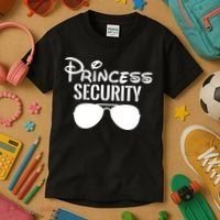 Princess Security Perfect Gifts For Dad Or Boyfriend Kids T-Shirt thumb 3