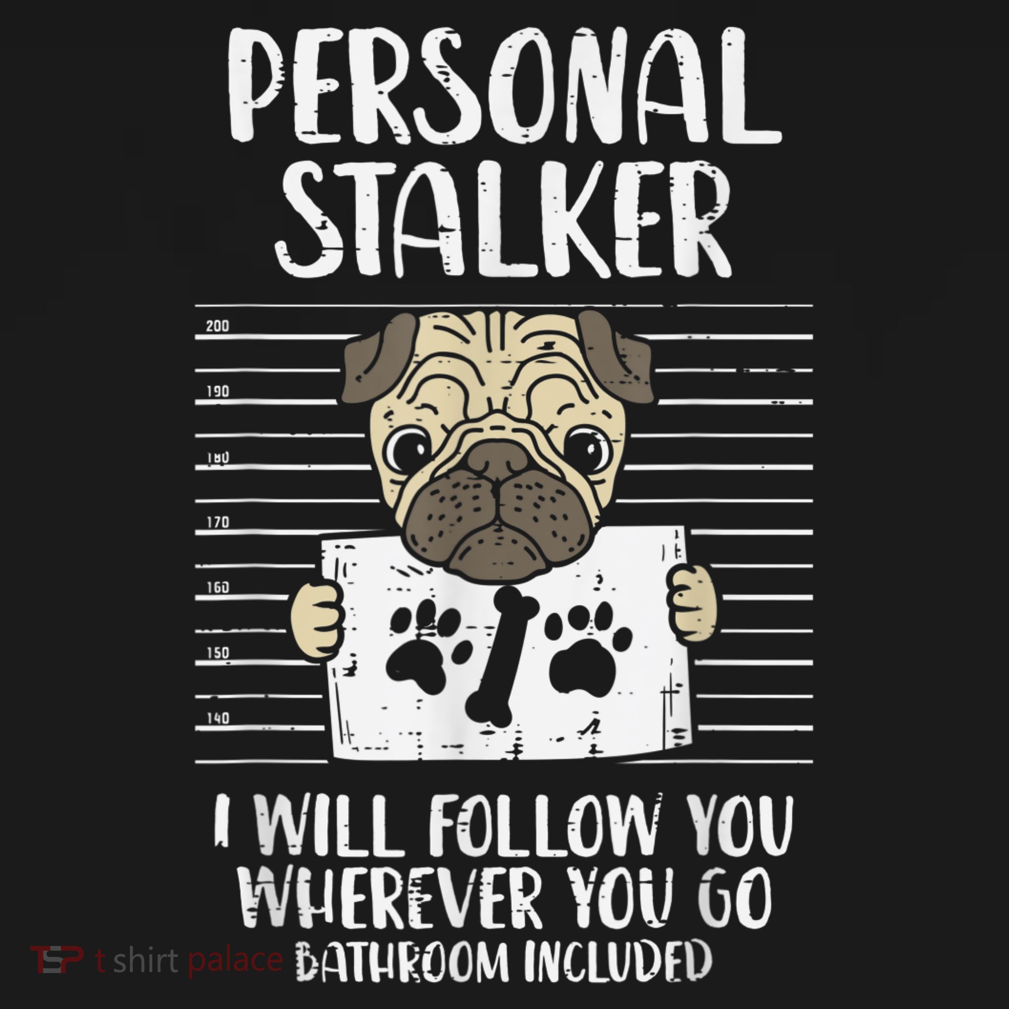 Personal Stalker Pug Funny Animal Pet Dog Lover Owner Ornament