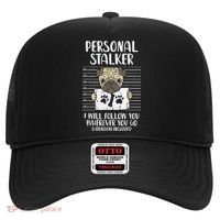 Personal Stalker Pug Funny Animal Pet Dog Lover Owner Hat thumb 0