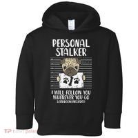 Personal Stalker Pug Funny Animal Pet Dog Lover Owner Toddler Hoodie thumb 0