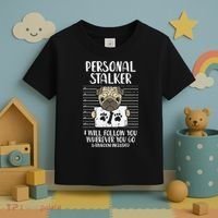 Personal Stalker Pug Funny Animal Pet Dog Lover Owner Toddler T-Shirt thumb 3