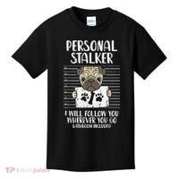 Personal Stalker Pug Funny Animal Pet Dog Lover Owner Kids T-Shirt thumb 0