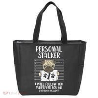 Personal Stalker Pug Funny Animal Pet Dog Lover Owner Tote Bag thumb 0
