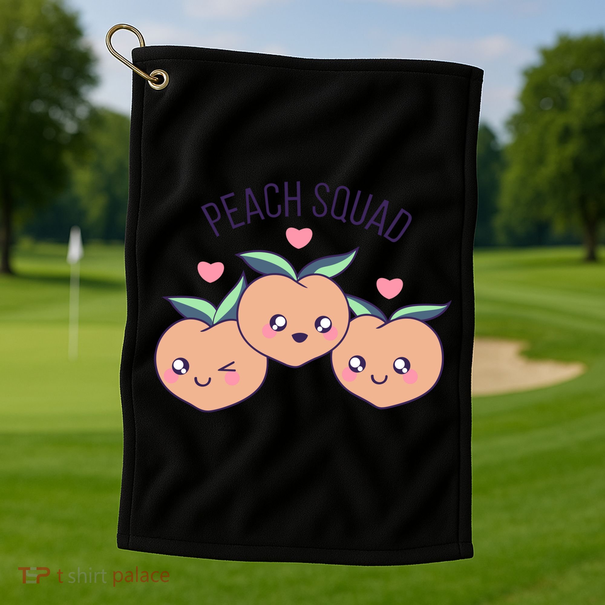 Peach Squad Golf Towel